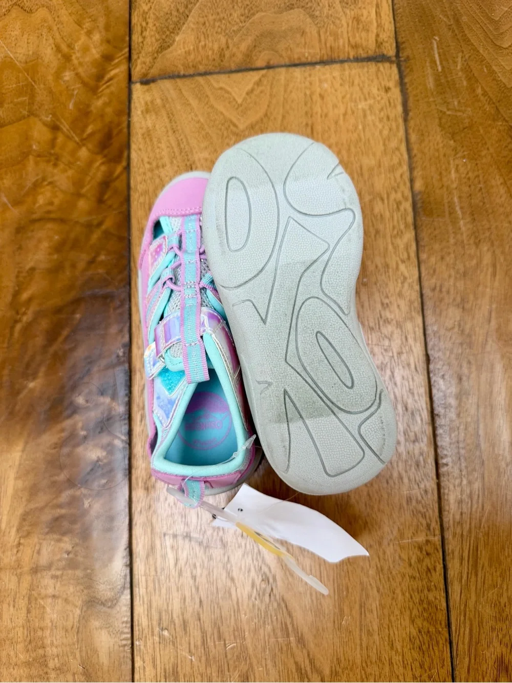 OshKosh B’gosh EverPlay Toddler Water Sandals Pink & Mint Size 9 NWT